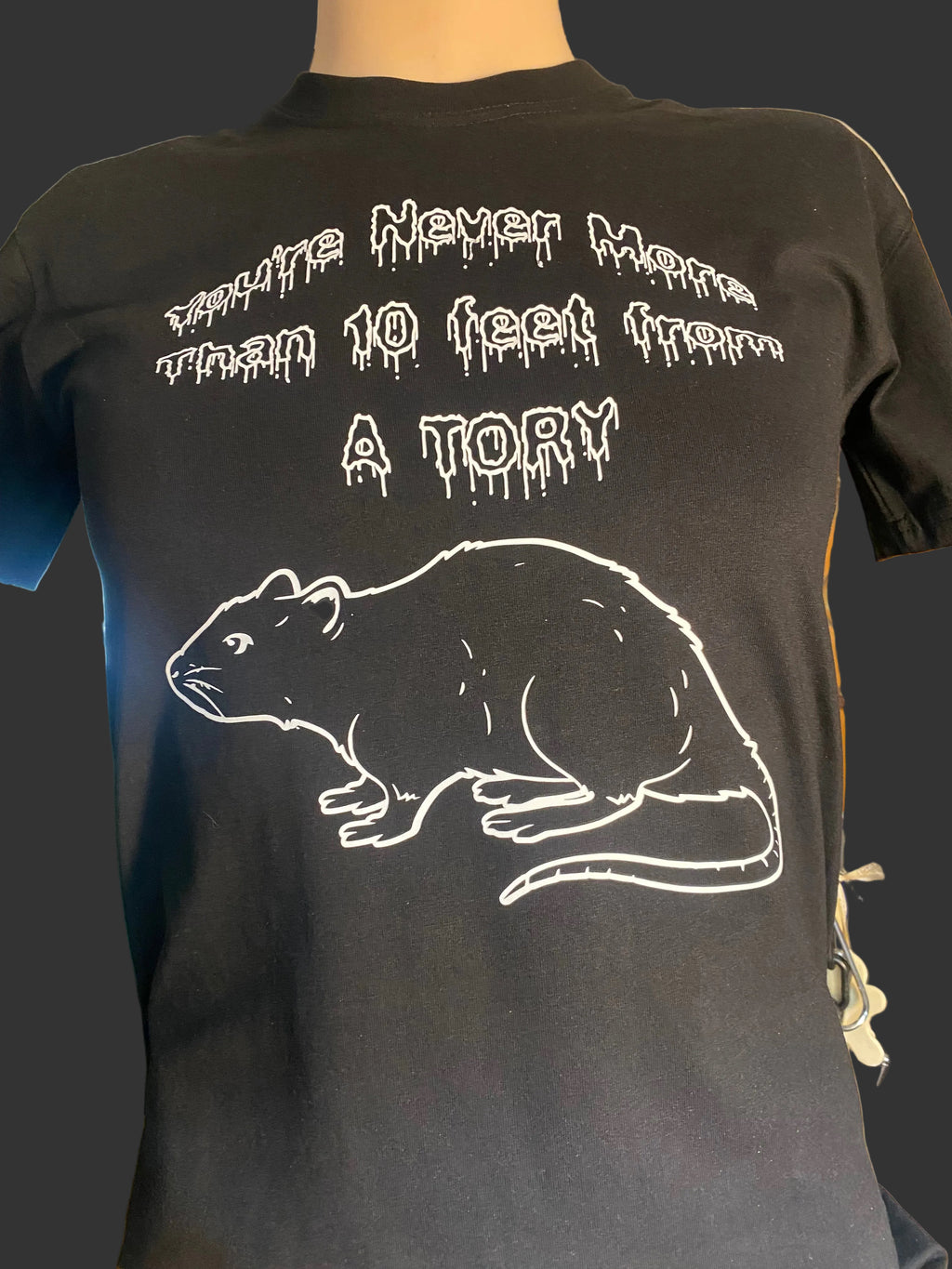 You're Never More Than 10 Feet from a Tory - Political Satire T-Shirt